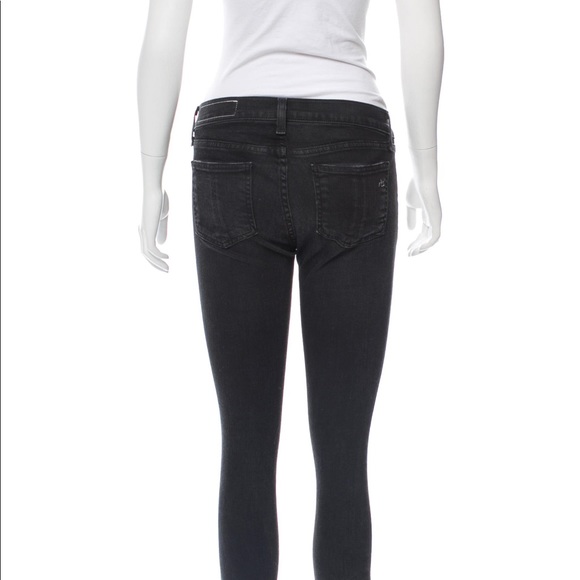 Rag & Bone Moto 3 zipper black jeans w zipper leg - Picture 8 of 8